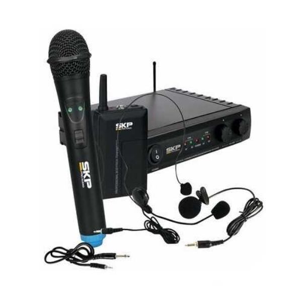 Imagen de MICROFONO INALAMBRICO UHF DUAL (VINCHA-MANO-SOLAPA)