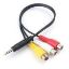 Imagen de CABLE ARMADO PLUG 3.5 A 3 RCA HEMBRA  1 VIDEO - 2 AUDIO