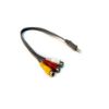 Imagen de CABLE ARMADO PLUG 3.5 A 3 RCA HEMBRA  1 VIDEO - 2 AUDIO