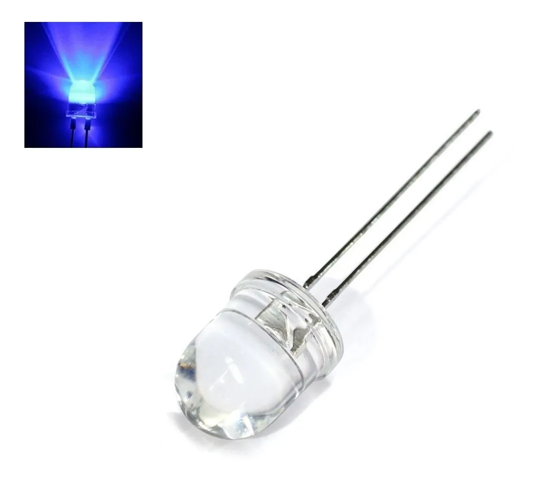 Electrónica Mendoza. LED REDONDO 3mm 2000MCD 30G AZUL