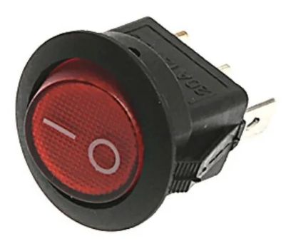 Imagen de TECLA OVAL 3 PUNTOS ON-OFF-ON 220V 6A