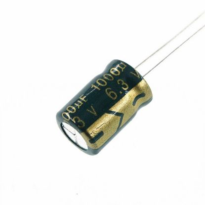 Imagen de Condensador capacitor electrolítico radial 1000uf  6.3v