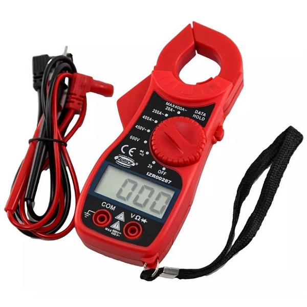 Multímetro De Pinza Digital - Mide Corriente AC Hasta 400A, Voltaje AC/DC, Capacitancia, Resistencia, Con Pantalla LCD Y Bolsa