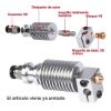Imagen de HOTEND IMPRESORA 3D EXTRUSOR E3D PTFE V6 COMPLETO 0.4 MM