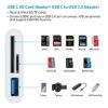 Imagen de LECTOR DE MEMORIA USB TIPO C A USB 3.0 MICRO SD MSD TARJETA