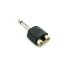 Imagen de PLUG 6.5 / 2 JACK RCA METALICO