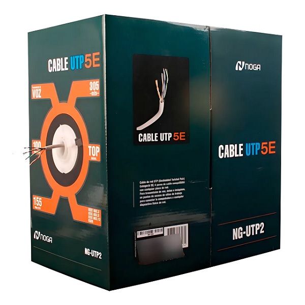 Imagen de BOBINA CABLE UTP CAT 5E INTERIOR X 100MTS NOGA