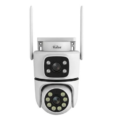 Imagen de CAMARA SEGURIDA DUAL IP WIFI KAISE 4MP DOMO 360 EXTERIOR