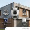 Imagen de CAMARA SEGURIDA DUAL IP WIFI KAISE 4MP DOMO 360 EXTERIOR